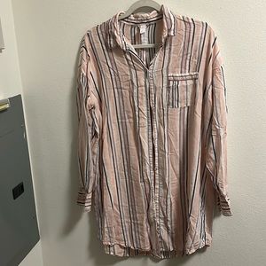 Pink stripped night gown